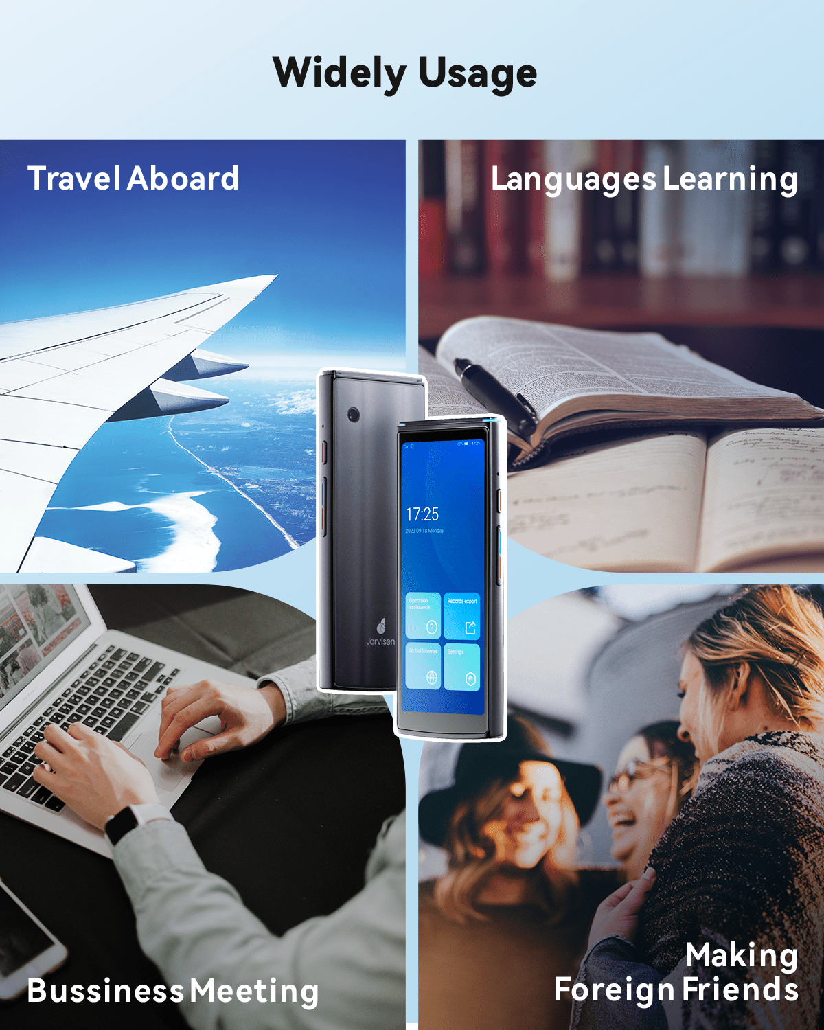 Jarvisen J2 Translator - Supports 108 Languages, 18 Offline