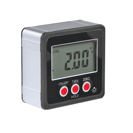 Horizontal Angle Meter Digital Protractor Inclinometer Electronic Level Box Magnetic Base Measuring Tools Black