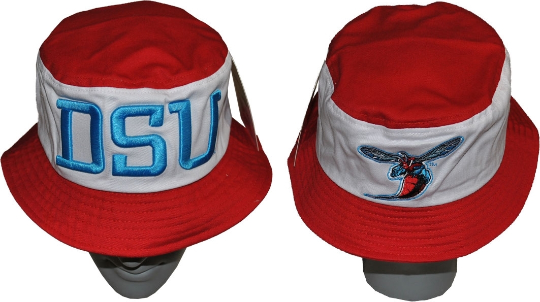 Delaware State Mens Bucket Hat [Red 