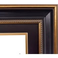 thumbnail image 3 of MAT BOARD CENTER, 14x29 Triple Diploma Frame Hold Three 8.5x11 Certificates with Black Over Gold Mat Wall Mount Display Real Glass (Color Black/Ornate Gold), 3 of 6