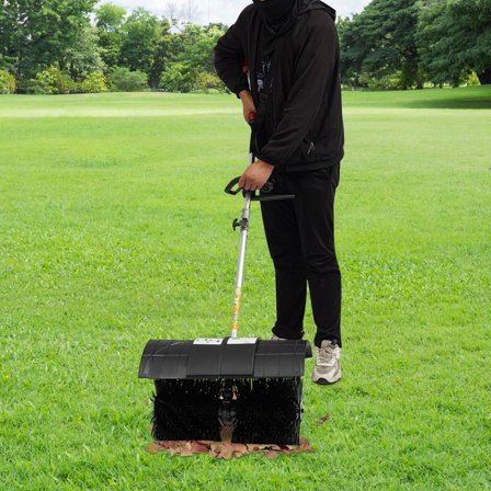 Heavy-Duty Handheld Sweeper with 1.7KW Engine – Adjustable Handle, 22” Brush for Large Areas – Ideal for Snow, Leaves, Dirt, and More – Durable Aluminum Alloy Construction