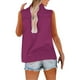 thumbnail image 5 of Sudadera con cremallera,Blusa informal de verano sin mangas para mujer, de poliéster, color liso, cómoda para uso diario, sopatenor, 5 of 9