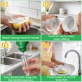 thumbnail image 7 of Dish Brush with Soap Dispenser, Kitchen Cleaning Sponge Brush with 7 Refills, Non-Scratch Dish Wand for Dishes, Pots, Pans, 7 of 7