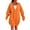 101# Orange, variant on Fshiont Long Zip Up Hoodie Women Fleece Lined Oversized Tunic Sweatshirt Drop Shoulder Knee Length Fall Winter Hooded Jacket Khaki L