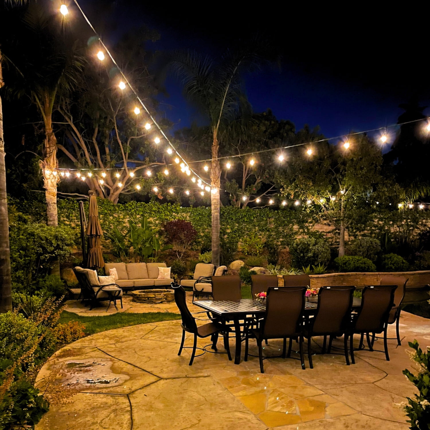 SL101  LED Low Voltage Bistro String Lights 48 FT Outdoor Weatherproof 12V Edison Bulbs