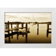 thumbnail image 3 of Alan Hausenflock 14x11 White Modern Wood Framed Wall Art Titled - Sleepy Harbor I, 3 of 5