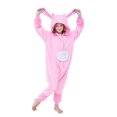 thumbnail image 2 of Disfraz de peluche para niños, pijama de cosplay de animales para Halloween 5T, rosa, 2 of 6