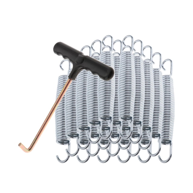 relayinert 20 Pcs Ressorts de Trampoline Robustes Accessoires Intempéries Trampoline 9 cm Résistant Argent 13,5 cm