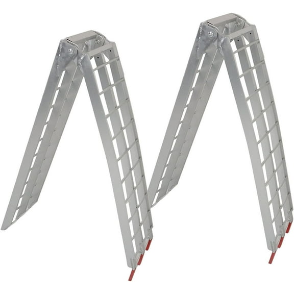 LABLT Folding Wide Trailer Ramp, gardhom Loading Ramp 2PC with Handle 750lbs Capacity 7.5 Replacement for ATV UTV Pickup Motorcycle Dirt Bike Lawn Mower Snow Blower Car