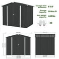 thumbnail image 5 of Enyopro 8'x 6' Outdoor Storage Shed, Large Metal Storage Sheds with Lockable Door, Garden Storage House for Lawnmower, Garden Tools, Bike, Garage, 5 of 7
