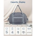 thumbnail image 6 of Underseat Bag Weekender Travel Duffel Tote with Adjustable Shoulder Straps for Spirit Airlines Personal Item Bag 18x14x8 for Gym Overnight, Grey, 6 of 7