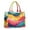 Colorful Tie Dye-1, variant on Large Capacity Tote Bag,Rainbow Tie Dye Wave Pattern Handbag Fashion Luxury Tote Bag,15.7"x13"x 5.1" Inches,Laptop Compatible