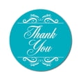 thumbnail image 1 of Darling Souvenir Round 1.6 Inches Swirl Border Thank You Turquoise Blue Stickers Non Customized Gift-45 Pcs, 1 of 4