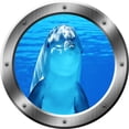 thumbnail image 2 of VWAQ Porpoise Wall Decal Dolphin Porthole Window Sticker - SP29, 2 of 2