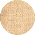 thumbnail image 1 of Ahgly Company Indoor Round Solid Orange Modern Area Rugs, 7' Round, 1 of 4