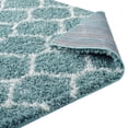 thumbnail image 6 of Modway Solvea Moroccan Trellis 8x10 Shag Area Rug in Aqua Blue and Ivory, 6 of 7