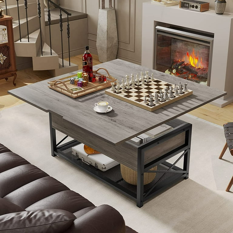 Grey lift sale top coffee table