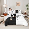 thumbnail image 4 of Homewish Boys Girls Animal Zebra Bedding Comforter Set 2pcs,Abstract Geometric Stripes Twin Comforter Sets Microfiber,Jungle Wildlife Breathable Bedding Set,Lightweight Room Decor,Reversible, 4 of 8
