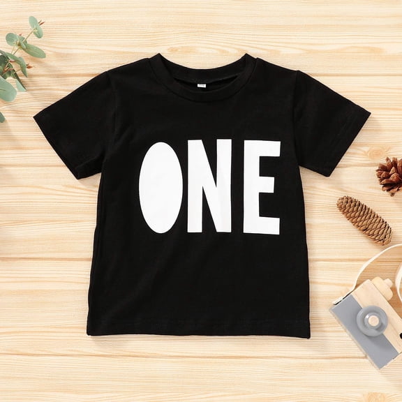 Babibeauty 1 First Birthday Shirt Baby Boys One Year Old Tops 1st Birthday T-Shirt Clothes