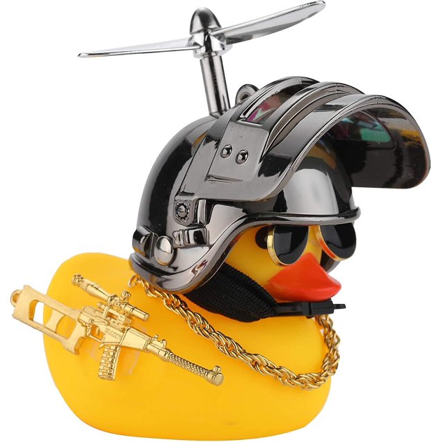 Adornos de coche de juguete de pato de goma adorable, decoración de tablero de coche de pato amarillo para bicicleta Feliz Sencillez