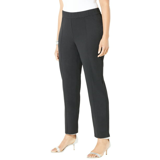 Catherines Women's Plus Size Crepe Knit Pull-On Pant - Walmart.com