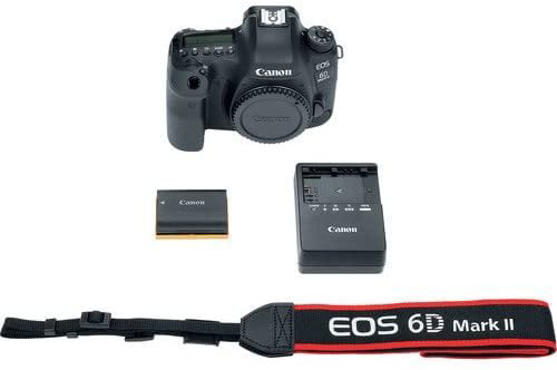 Canon EOS 6D Mark II DSLR Camera (Body Only) Bundle Includes 2X 128GB  Memory, LED Video Light, Case, Rode Microphone, U-Grip, Time Remote with  LCD, Photo/Video Software Package & More 