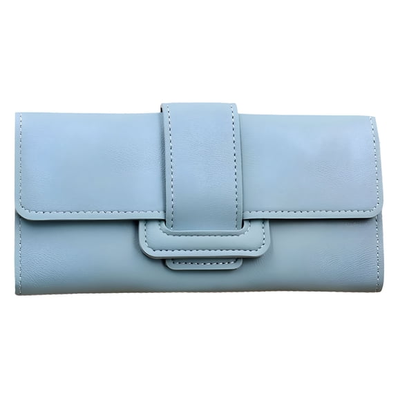 ELORIAH Leather Wallets for Women - RFID Blocking Checkbook Wallet with Credit Card Slots Book Wallets for Women