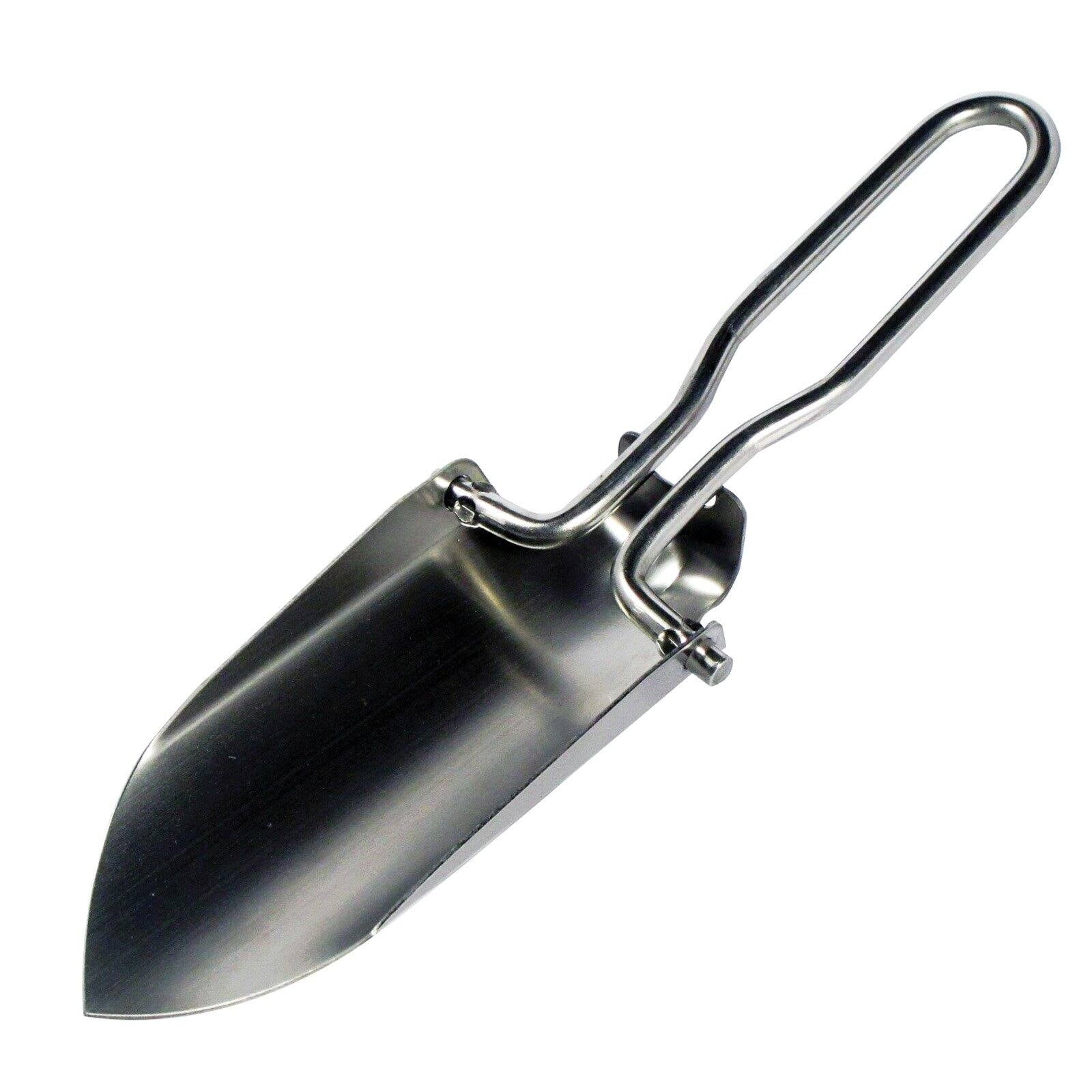 Details about   8.75 Inch Stainless Steel Mini Folding Trowel 1mm Thick Nylon Pouch Outdoor Tool 