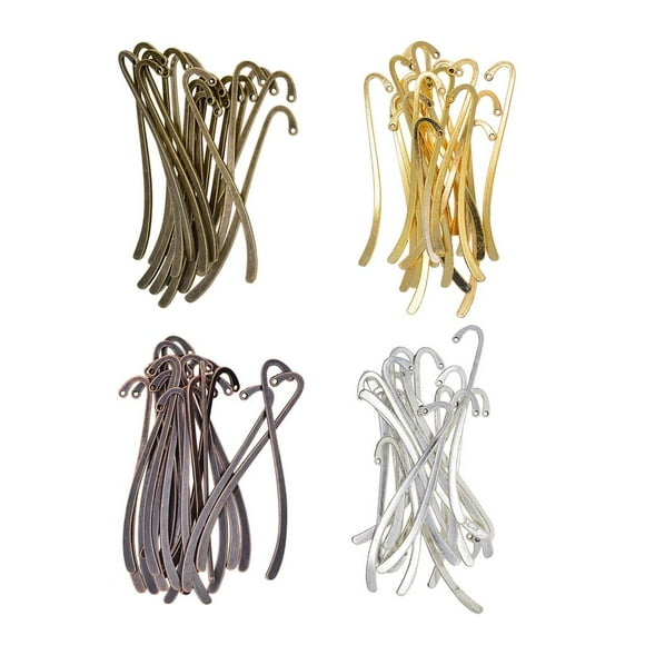 Ganchos de marcador de metal Soledad 80 piezas de bronce cobre rojo oro plata colores mezclados