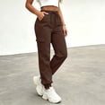thumbnail image 6 of Cmfcve Cargo Pants for Women Lightweight Hiking Pants High Waist Drawstring Casual Joggers with Pockets, 6 of 6