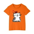 thumbnail image 1 of RXIRUCGD 2025 Vêtements d'Été pour Enfants T-shirt Imprimé Mode Mignon Col Rond Manches Courtes, 1 of 5