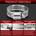 thumbnail image 3 of Uxcell 16 Pack Stainless Steel Hose Clamp, Adjustable Range 0.4"- 0.6"(10-16mm) Worm Gear Hose Clamp Assortment Kit, Metal Fuel Line Clamping for Plumb, Automotive, Mechanical, Silver, 3 of 7