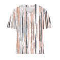 thumbnail image 4 of Jjayotai Womens Plus Size Tunic Tops, Casual Floral Printed Shirts, Oversized Tshirts for Women, Half Sleeve Loose Fit T Shirt Cotton Blouses 2025 White^1 XXXXL, 4 of 5