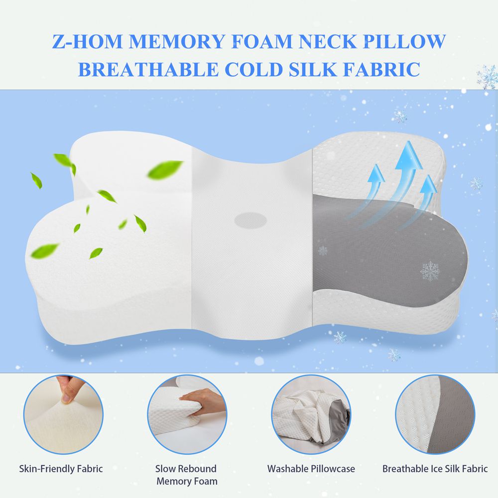 Z-HOM Memory Foam Cervical Pillow with Cooling photo 2