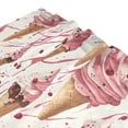 thumbnail image 3 of Yayeee Shower Curtain with Hooks 72"x72" Waterproof Fabric Bathroom Hanging Decor, Pink Ice Cream Pattern, 3 of 5