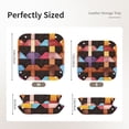 thumbnail image 3 of Multi-Size Leather Tray Four Corners Four Button Design Anti-Scratch Waterproof Convenient Cleaning Convenient Storage Saddlebrown Colorful Houndstooth Hand-Drawn Sketch_2 Medium, 3 of 8