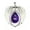 Amethyst, variant on Angel Wing Pendant Natural Crystal Heart Chakra Stone Quartz Oval Drop Necklace-Malachite
