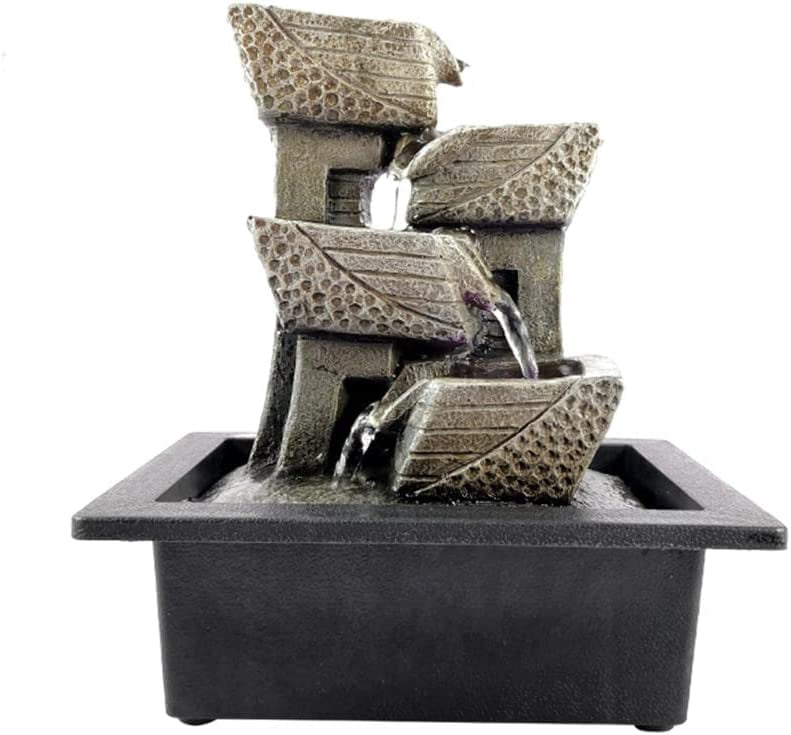 Petite fontaine d'intérieur en résine décorative pour bureau, décoration de bureau, fontaines à eau coulante Petite fontaine d'intérieur en résine décorative pour bureau, décoration de bureau, fontaines à eau coulante