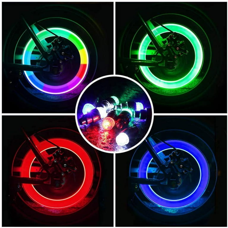 VONTER 4 park LED Wheel Lights Waterproof Led Tire Lights Bicycle Wheel Lights Car Bike Wheel Tire Valve Cap Led Flash Light Lamp Motion
