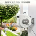 thumbnail image 5 of 65/100FT X 1/2" Retractable Garden Hose Reel, Decorative Outdoor Garden Hose Reels - Automatic Self Retract Wall Mount Hose Reel Enclosed Storage, Any Length Lock, 10 Pattern Nozzle-Grey, 5 of 11