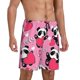 thumbnail image 2 of Balery Panda Heart Valentine Pink Pantalones cortos de pijama de punto de algodón para hombre con cinturilla y bolsillos-XX-Large, 2 of 6