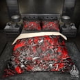 thumbnail image 1 of Couette Ou Duvet Champignons Gothiques, Couvre-Lit Champignons Magiques, Rouge et Noir, 1 of 7