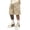 Khaki, variant on Mens Baggy Cargo Shorts Knee Length Elastic Waist Drawstring Casual Work Shorts Summer Hiking Outdoor Water Resistant Shorts with Muti Pockets Khaki
