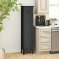 thumbnail image 4 of Costway 63" Tall Bathroom Cabinet with 2 Louvered Doors & Adjustable Shelf, Elevated Legs Black, 4 of 10