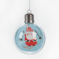 thumbnail image 3 of Led Lighted Christmas Hanging Ornament Transparent Plastic Ball With Battery, 3 of 9