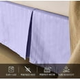 thumbnail image 4 of Elegant Comfort 1-Piece Striped Bed Skirt, 1500 Thread Count Quality, Stylish Design, Pleated for a Clean Look- Easy Care, Wrinkle and Stain Resistant, Stripe, Queen, Lilac, 4 of 5