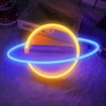thumbnail image 1 of Planet Neon Sign, Planet Light Led Neon Signs USB/Battery Powered, Planet Led Sign for Wall Decor, Aesthetic Hanging Saturn, 1 of 5