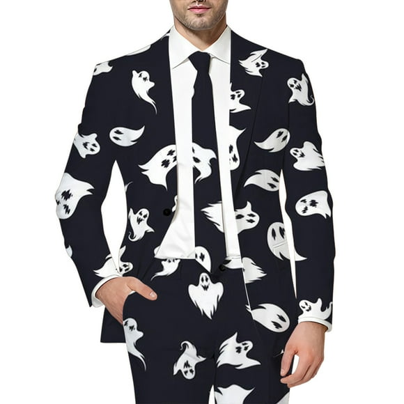 JHLZHS Men Suits Slim Fit Teal Men's Fashion Casual Buckle Printed Single Fashion Soft Work Formal Warm Casual Soft Suit Mens Suit Vest and Pants Mens Suit Slim Fit