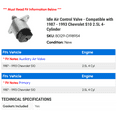thumbnail image 2 of Idle Air Control Valve - Compatible with 1987 - 1993 Chevy S10 2.5L 4-Cylinder 1988 1989 1990 1991 1992, 2 of 2