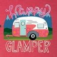 thumbnail image 2 of Happy Glamper | Fancy Camping Camper Van Caravan | Nature Lover Tri-Blend Racerback Sleeveless Top, Vintage Red, XL, 2 of 5